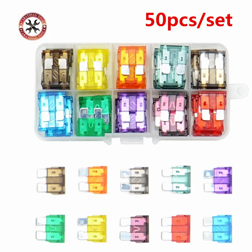 Car Fuses 2A 3A 5A 7.5A 10A 15A 20A 25A 30A 35A Amp with Box Clip Assortment Truck Auto Blade Type Fuse Set Free Shipping | Автомобили и