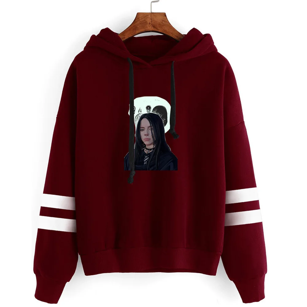 Billie Eilish толстовки женские/мужские Harajuku толстовки с капюшоном и длинным рукавом Лидер продаж Повседневная Уличная одежда хипстер крутой пуловер Топы - Цвет: 008