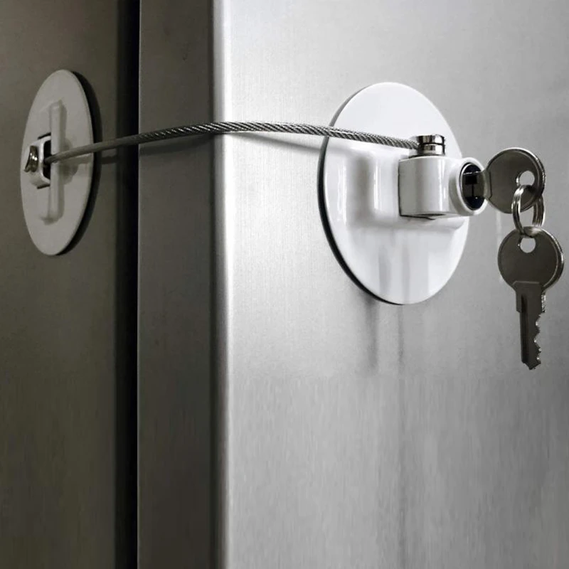 Cabinet Locks Latch Catch Freezer Locks Toddler Kids Child Baby Safety Child Fridge Lock With Adhesive For Toddler Kids Friusate 2 Pieces Home Fridge Door Lock Safety Equipment Guards Locks Selincanta Com