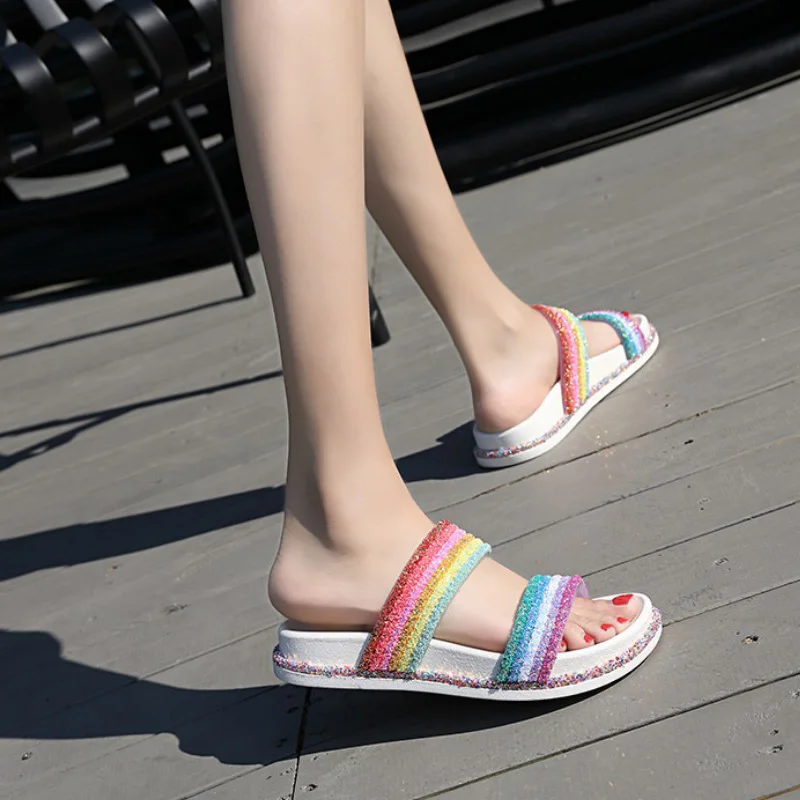 cute glitter slides
