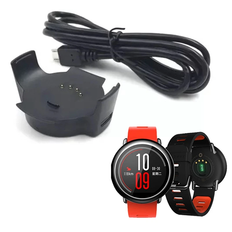 Cable de carga USB para reloj inteligente Xiaomi Huami Amazfit Pace 1st A1602, Base de cargador, soporte, adaptador