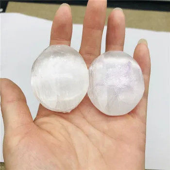 

3-4cm Natural selenite brine SPAR quartz mineral healing purifying air stone and mineral specimens 2pcs