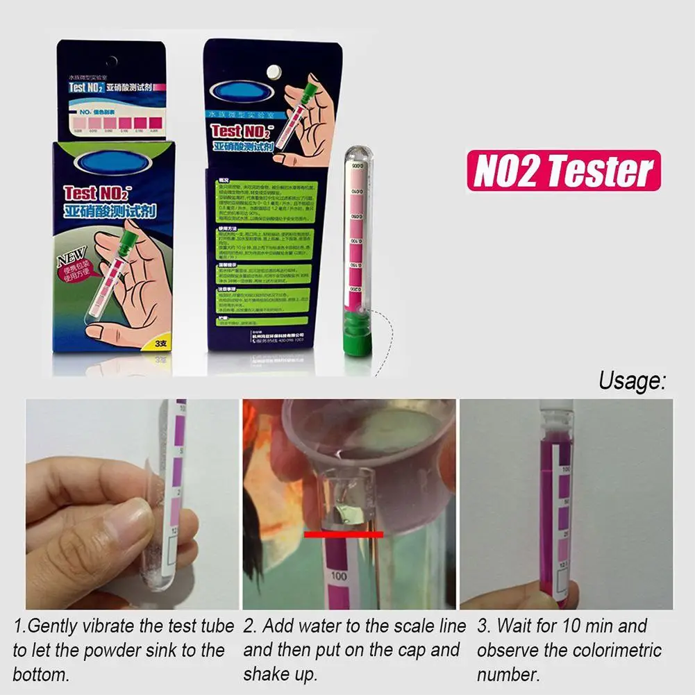 Aquarium Fish Tank PH NO2 NO3 Nitrite Nitrate Chlorine Water Quality Tester Kit Aquarium Water Quality Tester