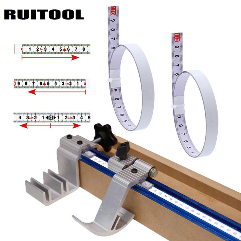

Track Tape Measure Steel Miter Self Adhesive Metric Ruler Miter Saw Scale for T-Track Router Table Woodworking Tool
