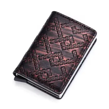 

Metal Chain RFID Wallet Aluminum Box Credit Card Holder Pop-Up Clutch Metal Credit Mini smart Men Purse Security Card Case