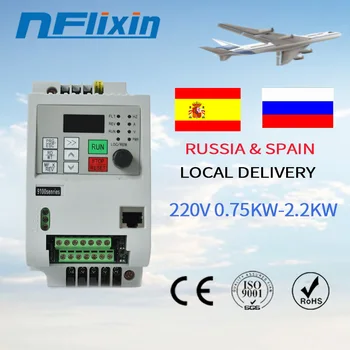 

0.75kw 220V VFD Variable Frequency Drive Local delivery in Spain Single Phase input and 3 Phase Output Frequency Converter