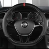 Universal Car PU Leather Steering-Wheel Covers Anti-slip Skidproof Durable 38CM/15