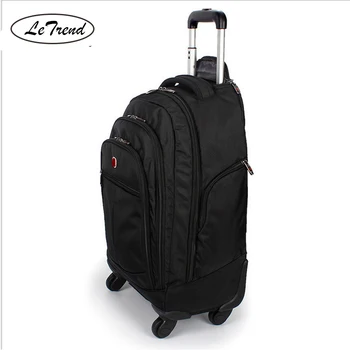 

LeTrend Oxford Travel Bags Men Business Rolling Luggage Spinner Shoulder Suitcase Wheels 20 inch Cabin Trolley laptop bag Trunk