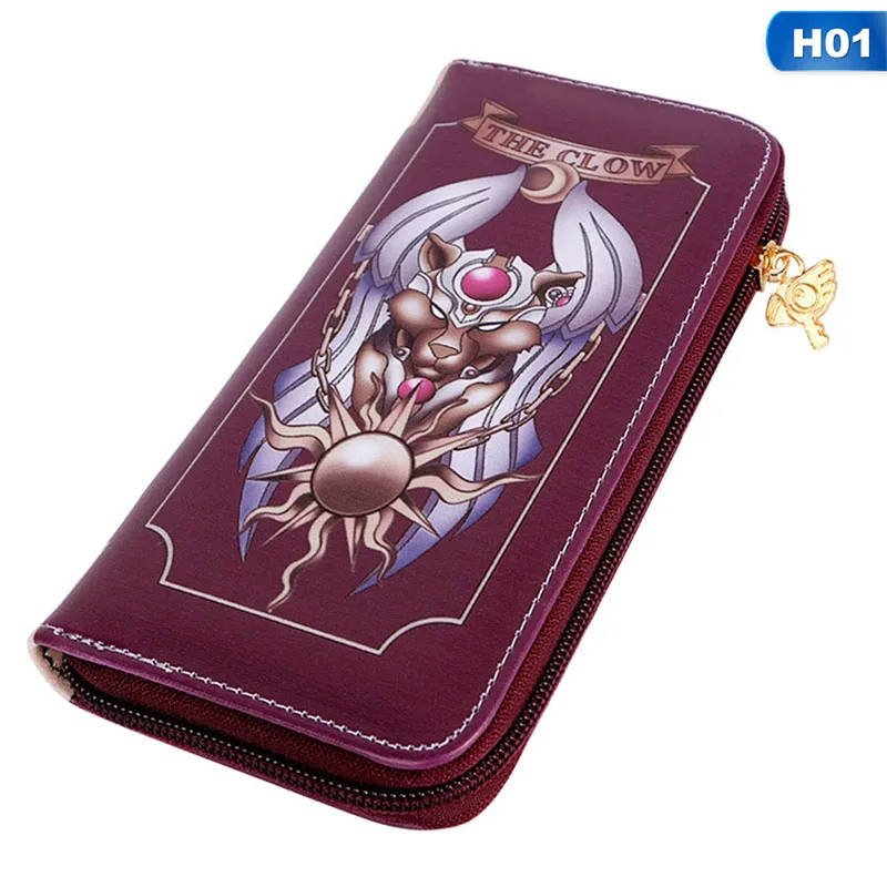Cardcaptor Sakura розовый кошелек Сумочка для женщин клатч длинный кошелек PU держатель для карт леди кошелек конверт сумка