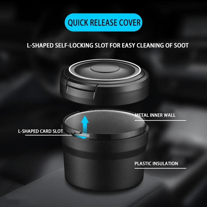 Cinzeiro Accessorio Auto Voiture Intéri Posacenere Posacenere Blu Aschenbecher Posacenere Da Esterno Criativo Cool Senza Fumo