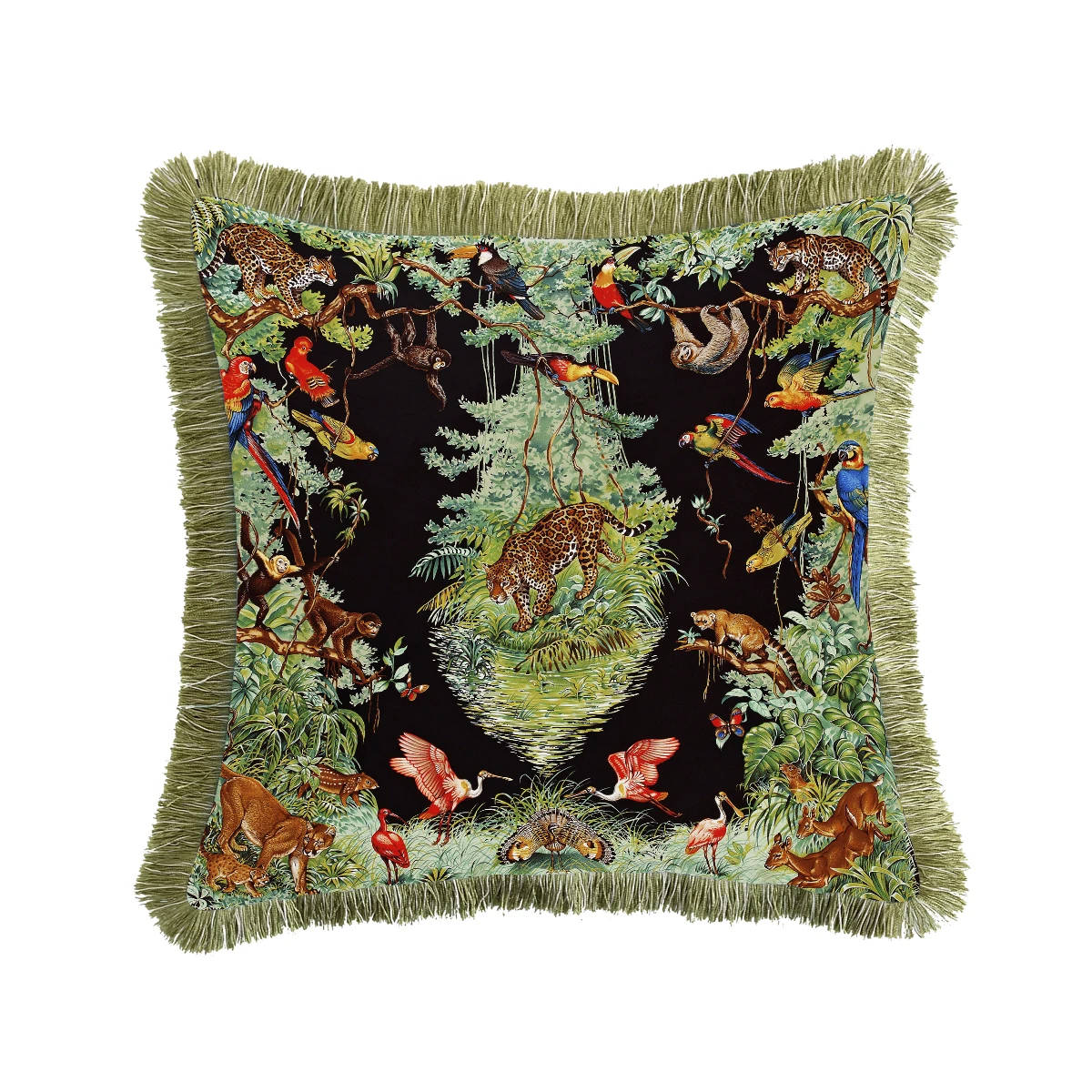Luxury European Classical Christmas Hotel Velvet Tassel Cushion Cover Pillow Cover Pillowcase Home Decorative Sofa Throw Pillows
