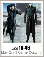 May Cry 5 игровой костюм вергил косплей для взрослых на заказ Хэллоуин Рождество карнавал супергерой куртка жилет брюки перчатки сапоги кожа