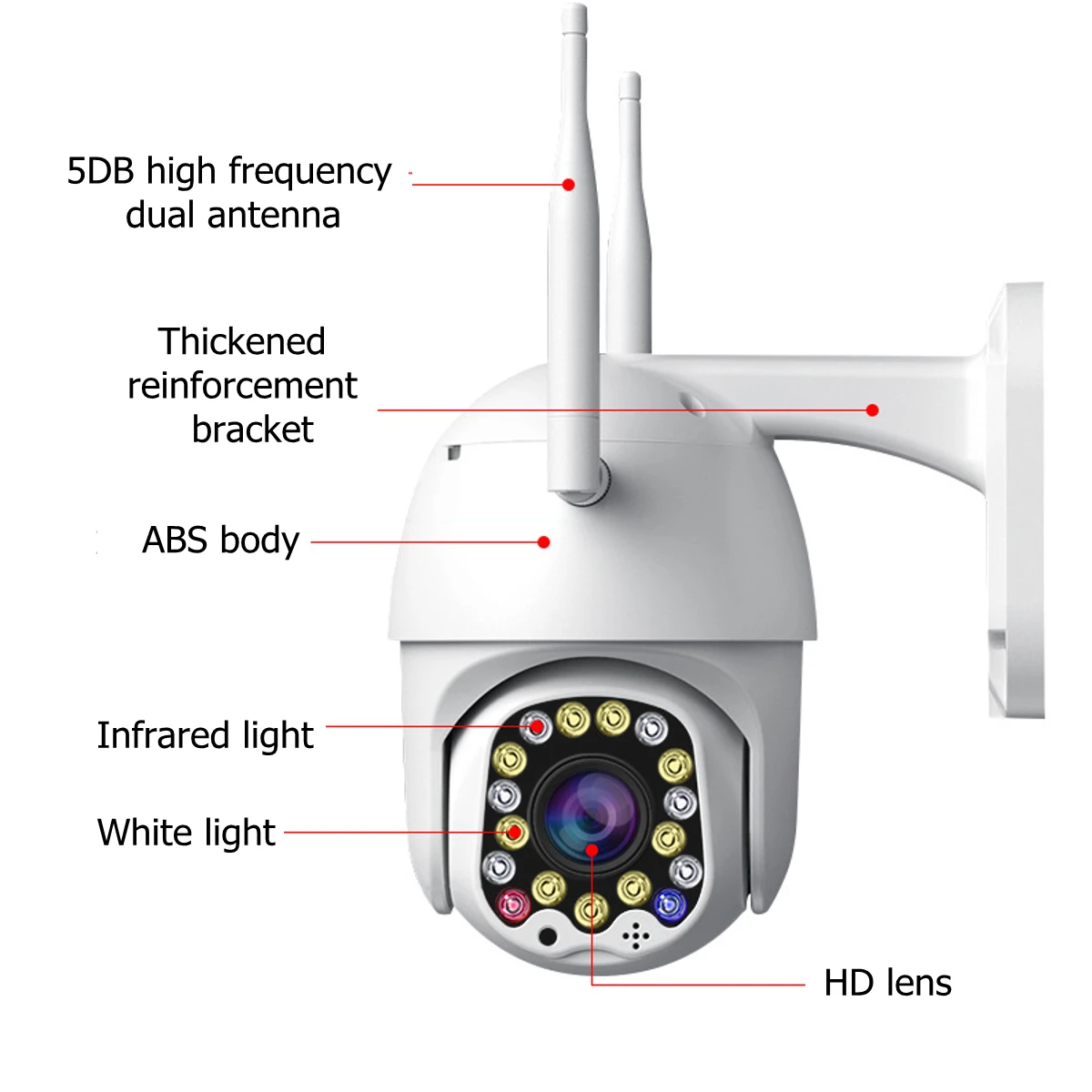 1080P PTZ IP камера Wifi Открытый скоростной купол Беспроводной Wi-Fi камера безопасности Pan Tilt 8X цифровой зум сеть видеонаблюдения