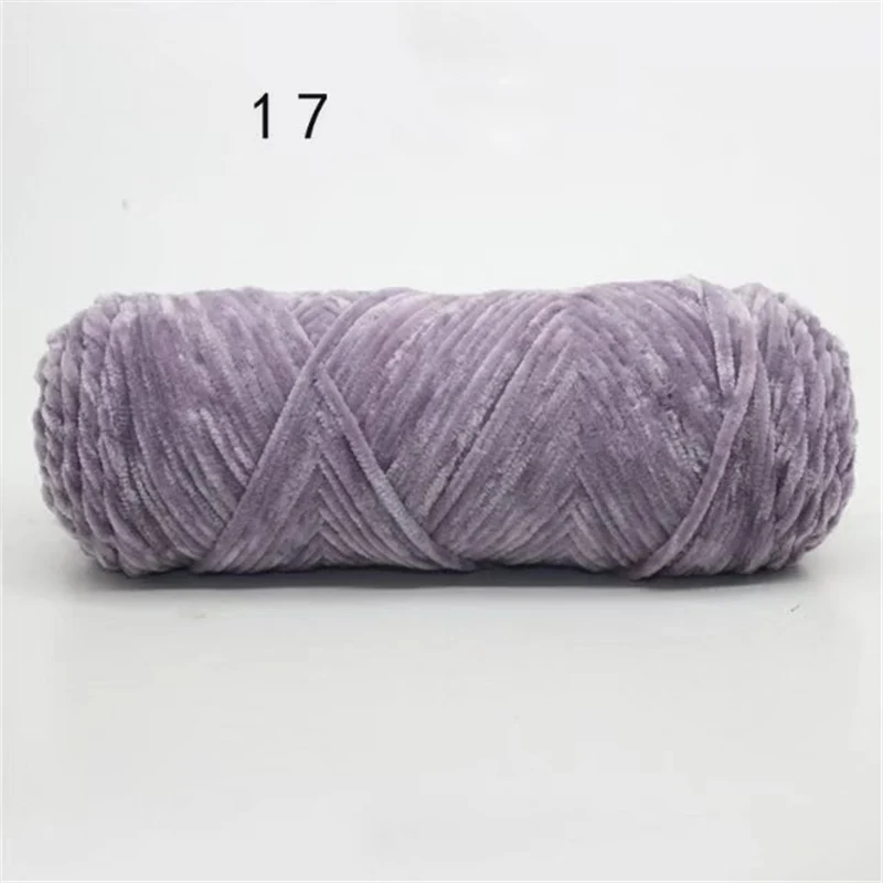 17 10pcs 10 шт. бархатная пряжа для вязания крючком, текстурированный полиэстер, смешанный хлопок, синельная пряжа, детское одеяло, предлагаем иглу 4 мм-5 мм - Цвет: 17 10pcs