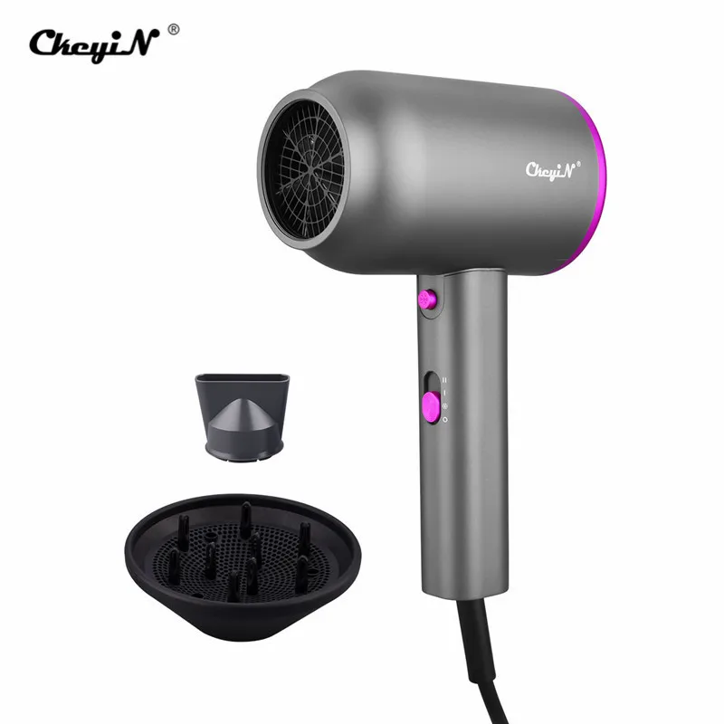 Secador de Cabelo Negativo de Pouco Ajuste de Calor Profissional do Salão de Beleza com 2 Rápido Iônico Peso 1800w 12 de cabelo profissional do salão de beleza com 2 ajuste de calor