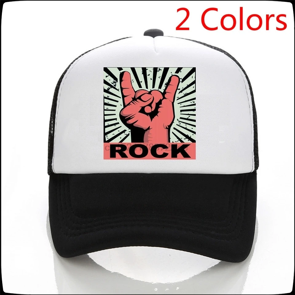 Модные рок бейсболки с логотипом для мужчин и женщин, летняя сетчатая Кепка с музыкальным логотипом, кепка для папы, Кепка в стиле хип-хоп, бейсболки