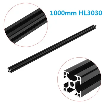 

Black 1000mm HL3030 T Slot Aluminum Profile Extrusion Frame for DIY CNC 3D Printer Plasma Laser Stand Furniture