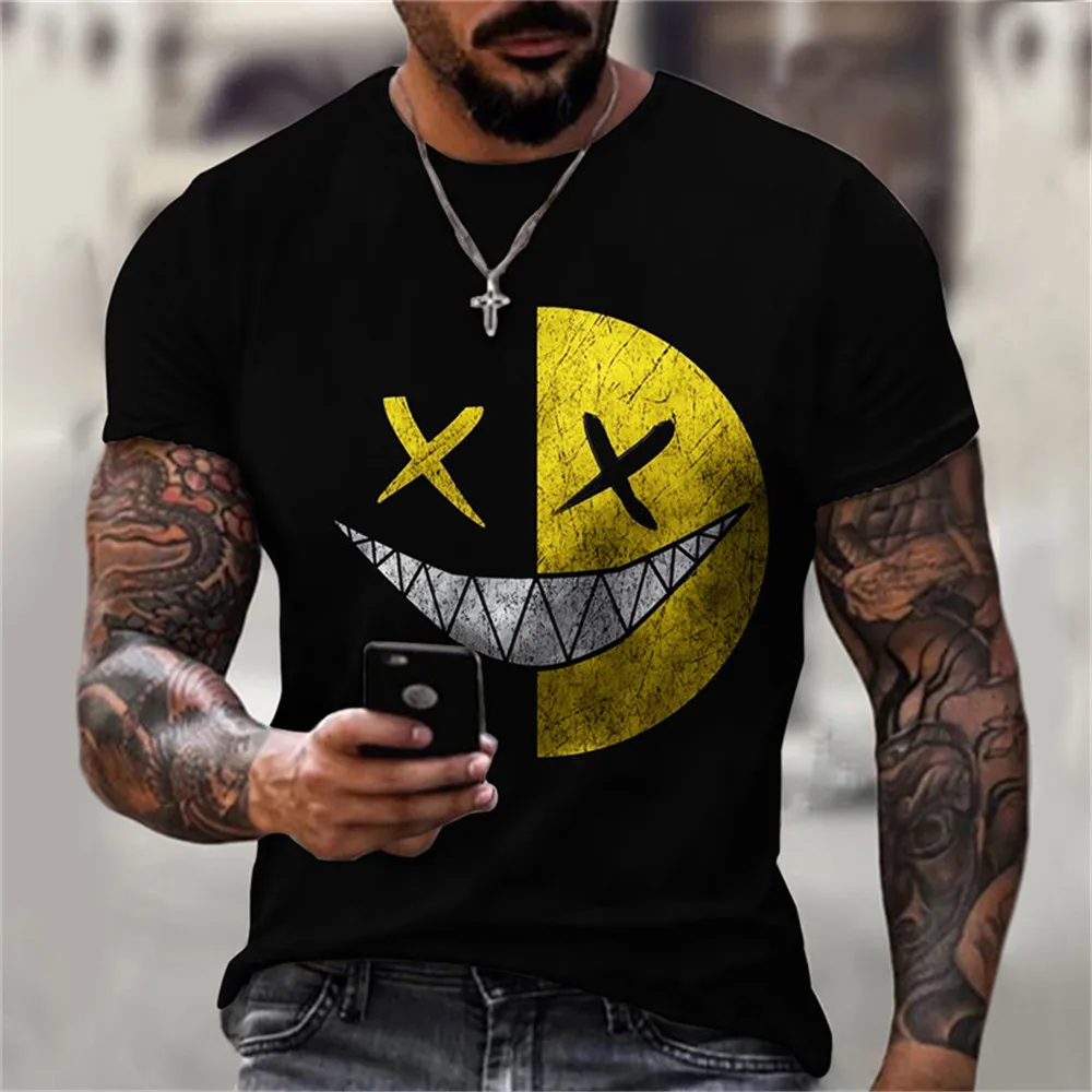 XOXO Pattern Graphic T-Shirts Tee Men T Shirt Clothing Camisetas Ropa Hombre Streetwear Camisa Masculina Verano _ - Mobile