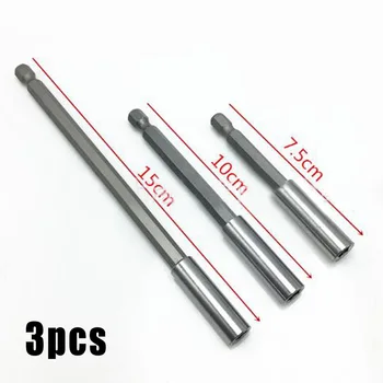 

3x Magnetic Screwdriver Extension Quick Release 1/4 Hex Shank Holder Drill Bit