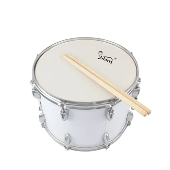 

14 x10 inches Marching Drum Drumsticks Key Strap White