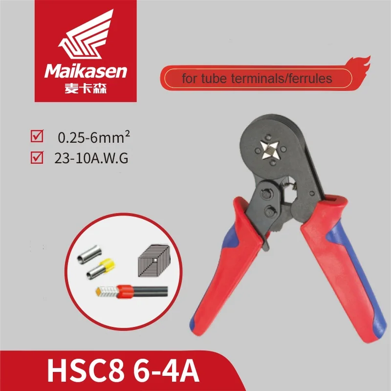 Обжимной соединитель плоскогубцы HSC8 6-4A для проводов клещи зажимы инструменты 23-10