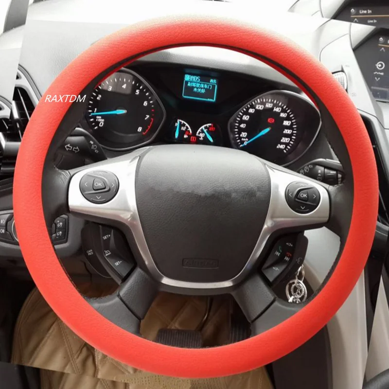 Автомобильный силиконовый чехол на руль для Mitsubishi Grandis Outlander ASX RVR Pajero LANCER EVO L200 L300