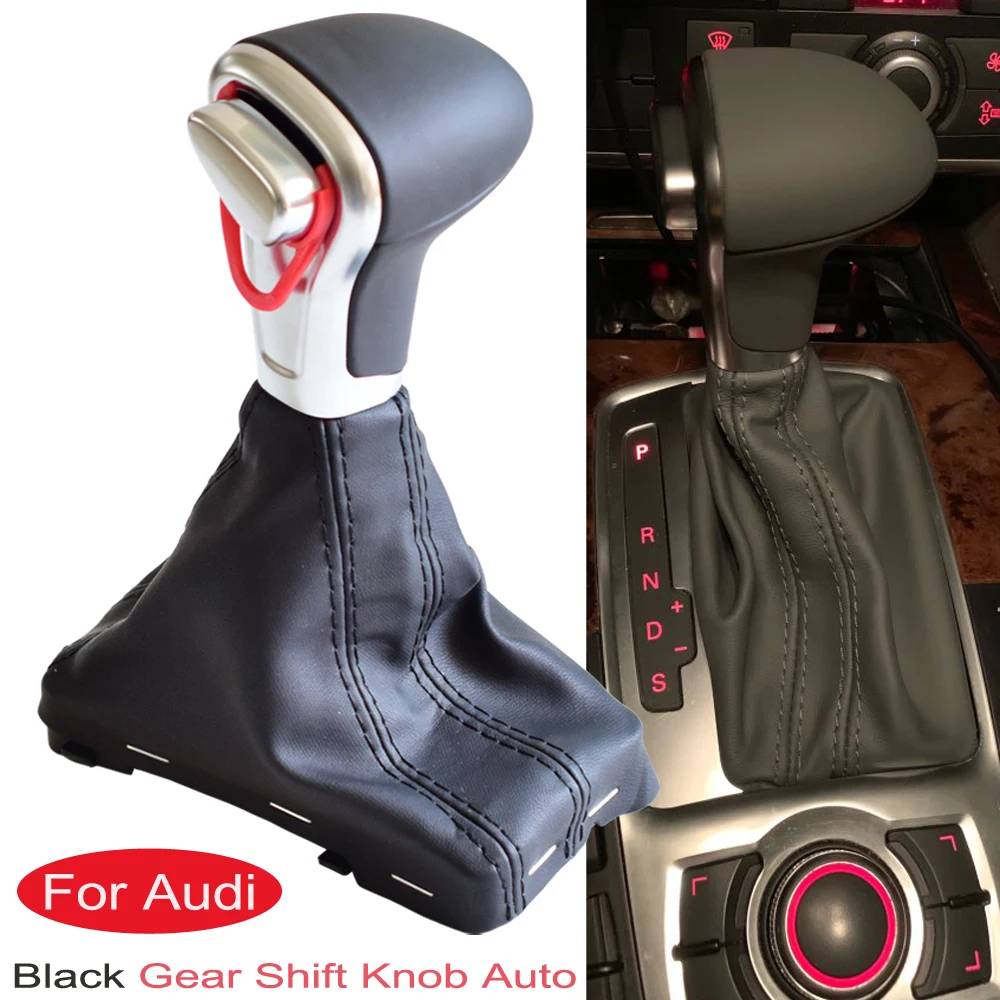 Хорошее качество рукоятка для рычага переключения передач автоматический автомобильный Стайлинг для Audi A4 A5 A6 Q5 Q7 B8 с кожаным багажником автомобильные аксессуары