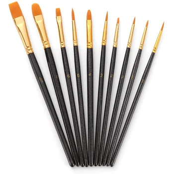 

100 PCS Nylon Hair Paint Brushes Set Artist Paintbrush Lot Multiple Mediums Brushes for Watercolor Gouache Oil Painting