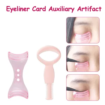 

Convenient Pink Eyeliner Model Makeup Eye Helper Device Tool Draw Eye Liners Guide Card Mold Eyeliner Guide Makeup Accessories