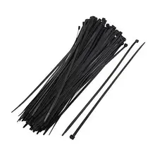 100 шт 17," черный сетевой кабель шнур провод ремень-застежка ремень