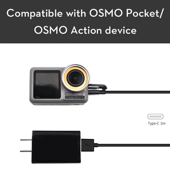 OSMO kieszonkowe etui z funkcją ładowania rozdzielacz ładowarki type-c wtyczka kabel danych do DJI OSMO Action Pocket DJI Ronin S SC ładowarka zestaw akcesoriów tanie i dobre opinie SUNNYLIFE Zestawy akcesoriów do gimbali Pakiet 1 Cable