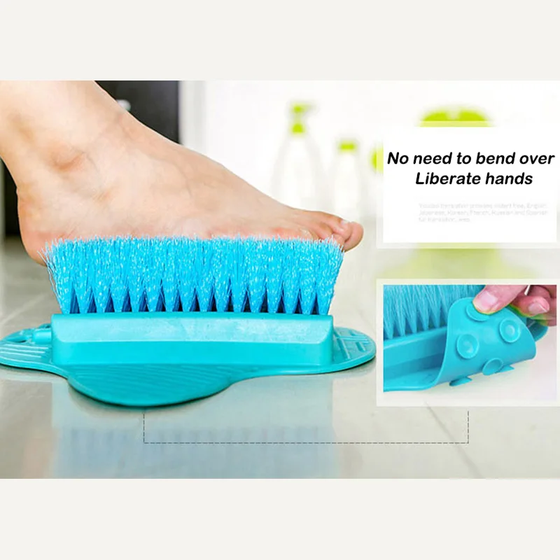Plastic Bath Shower Foot Brush Scrubber Bath Shoe Feet Massage Slippers Bathroom Scrub Exfoliate Spa Shower Remove Dead Skin