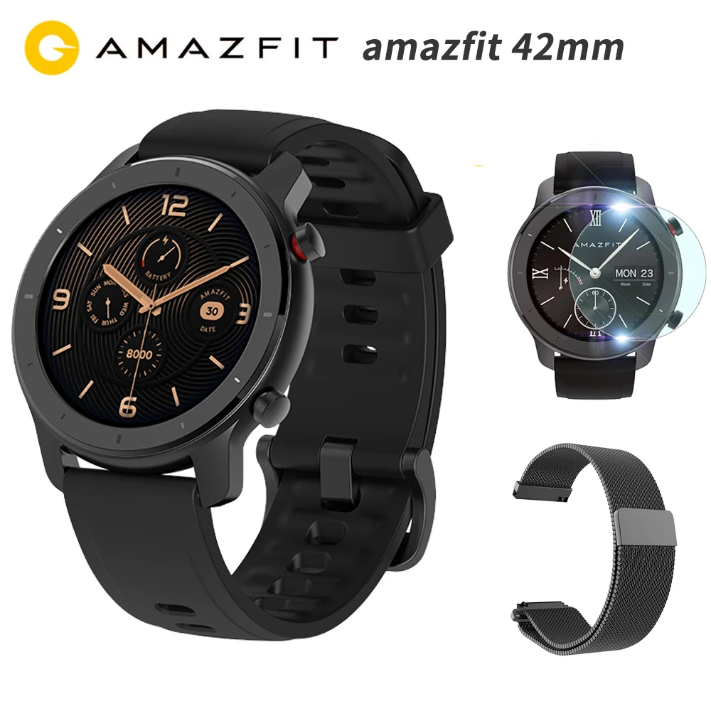 

NEW Global Version Huami Amazfit GTR 42mm Smart Watch GPS Watch 12 Days Battery Life 5ATM Waterproof Music Control 1.2" AMOLED