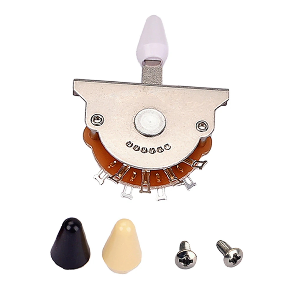 Durable Copper Bass Guitar Replacement 5-way Pickup Selector Switch Toggle Nickel Color