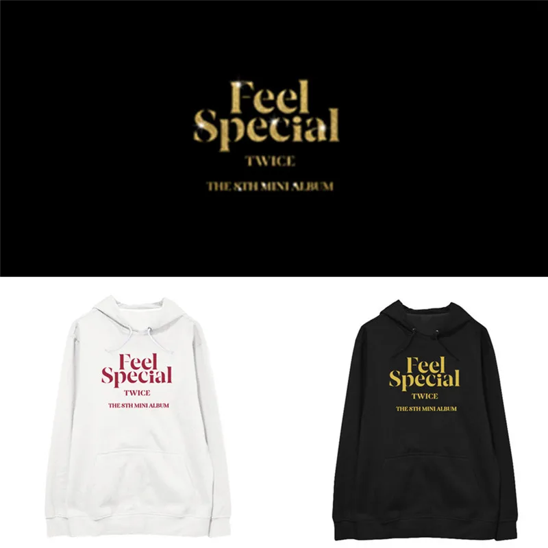 

KPOP TWICE 8TH MINI ALBUM FEEL SPECIAL Album Hoodie Casual Loose Hooded Clothes Pullover Printed Long Sleeve Sweatshirts WY1185