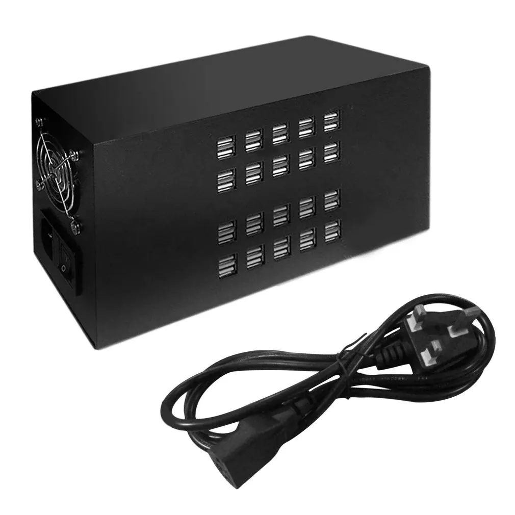 

40Ports USB HUB 300W Charger 5V 60A Smart Charging Station Built-in Cooling Fan Fast Charging For Tablets Laptop Phone
