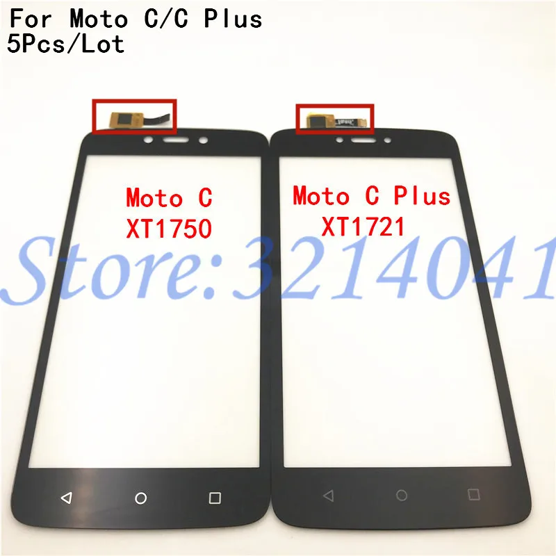 5 шт. высокое качество сенсорный экран сенсор для Motorola Moto C XT1750 и Moto C Plus XT1721 сенсорный экран Сенсорная панель Замена стекла