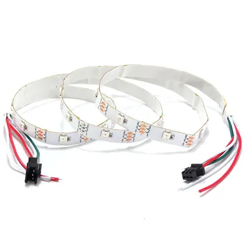 

CLAITE 1M Non-Waterproof WS2812 WS2812B RGB 30 LED Strip Light Individually Addressable 5V Built Inside The 5050 SMD Flexible