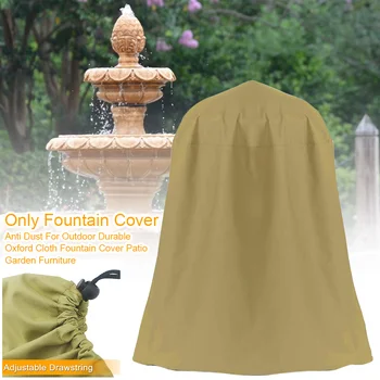 

Waterproof Garden Furniture Veranda Patio Drawstring Round Fountain Cover Oxford Cloth Anti Dust For Outdoor Durable Large
