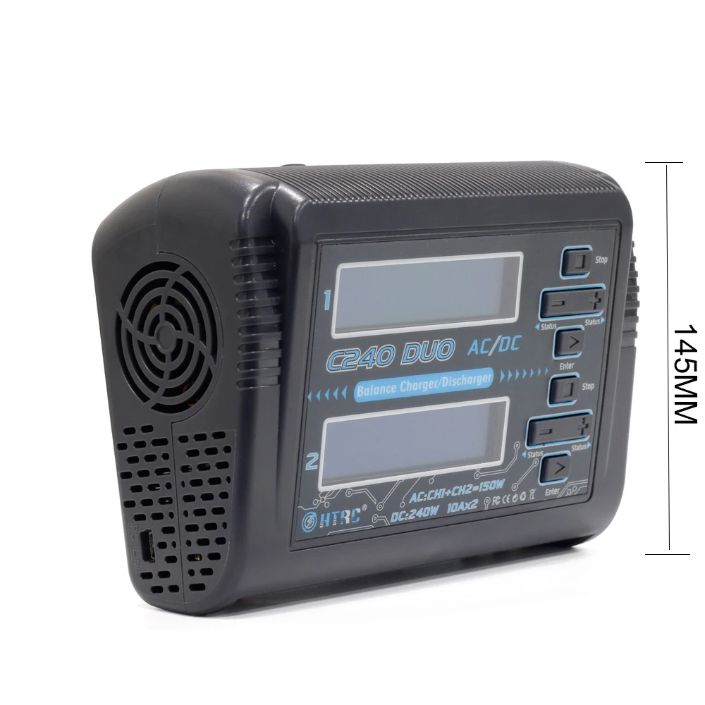 

HTRC C240 Lipo Battery Balance Charger Touched Screen Discharger Li-ion Life NiCd NiMH LiHV PB Intelligence Batteries Chargers