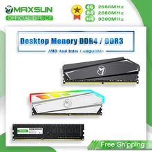 MAXSUN-Memoria RAM DDR4 con disipador de calor, 4GB, 8GB, 16GB, DDR3, 1600, 2666, 3200MHz