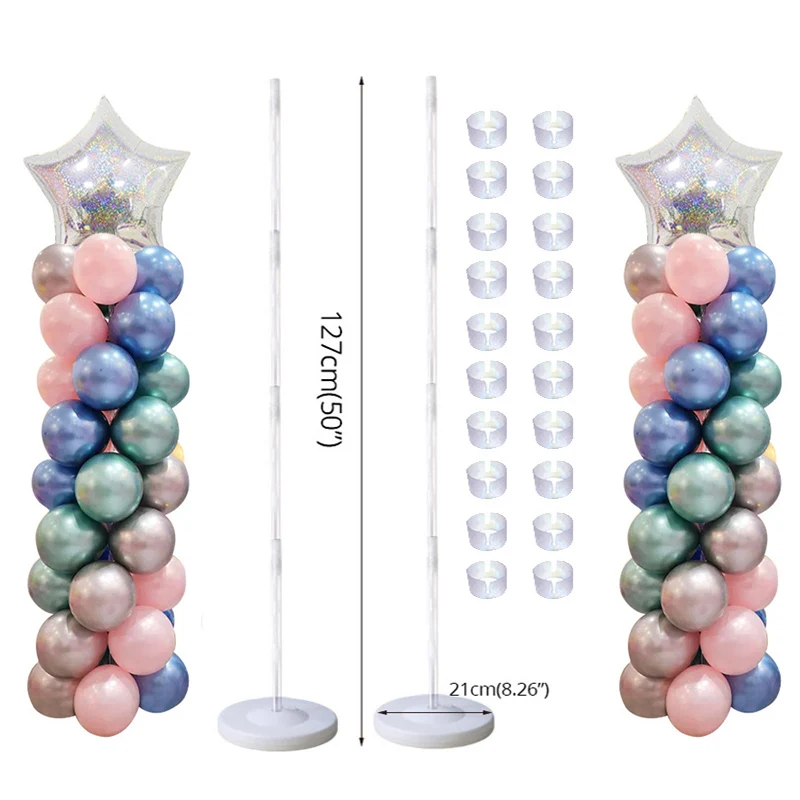 

MEIDDING Happy Birthday Party Balloon Column Stand With Base and Pole For Wedding Party Latex Ballons Holder Arch Supplies