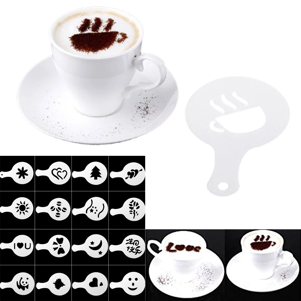 Трафареты для бариста 16 шт./компл.|Наборы чайной посуды| |