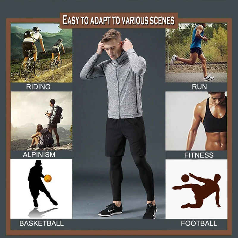 Winter Thermal Underwear Men Sets Compression Sports Suit Sweat Quick Drying Thermo Underwear Men Clothing
