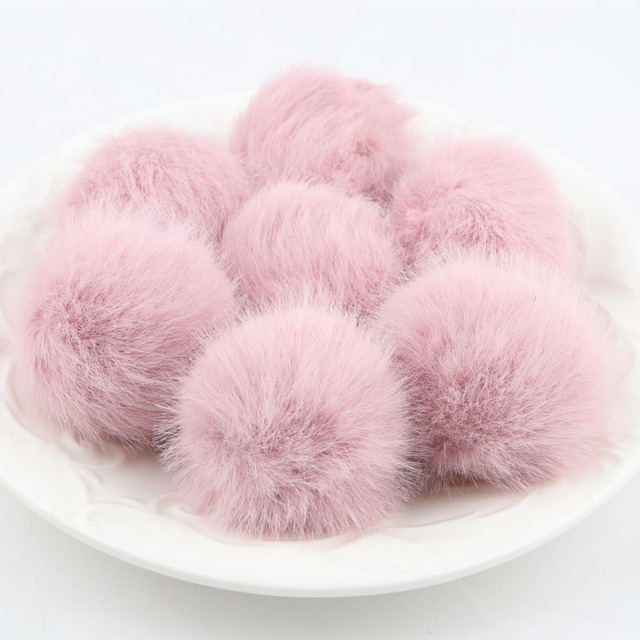 Pom Ball 25mm 35mm Imitation Fur Mink Pompoms 2.5cm 3.5cm Lovely Fluffy Pompon DIY For Garment Scarves Sewing Supplies