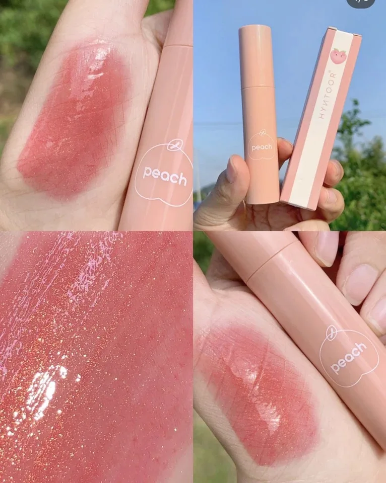 

HYNTOOR Lip Glaze Mirror Surface Juice Lip Gloss Tint Lasting Moistuizing Non-stick Cup Liquid Lipstick Waterproof Long-lasting