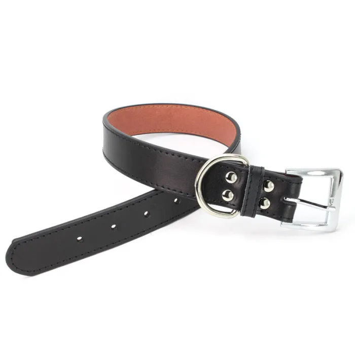 New Padded Synthetic Leather Dog Collar Heavy Duty Pet Collars for Large Medium Dogs NE