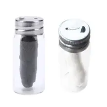 Мятный вкус зубная нить Уголь органического бамбука естественная биоразложение активированная зубная нитка из древесного угля со стеклянной баночкой 30 м