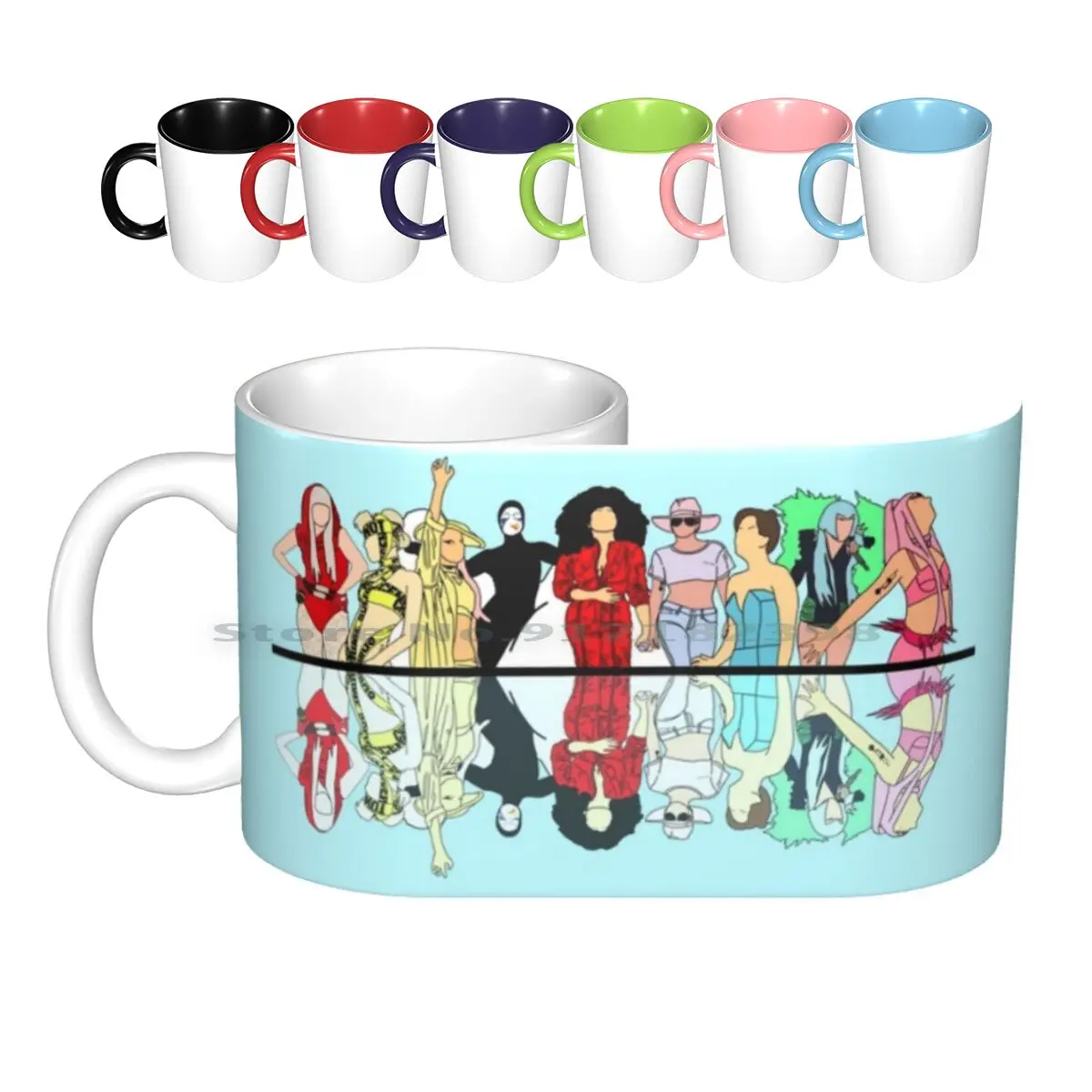 The Evolution Of C Era Mic Mugs Tazze Da Caffè Tazza Da Tè Al Latte Album Musica Popmusic Chromatica Lg6 Evolution Era Beyonce Donna Libera