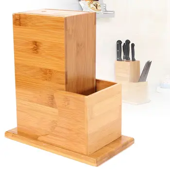 

Bamboo Kitchen Wood Knife Holder Multifunctional Storage Rack Tool Holder Bamboo Knife Block Stand Kitchen Accessories